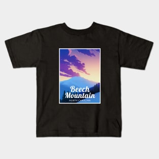 Beech Mountain North Carolina United States ski Kids T-Shirt